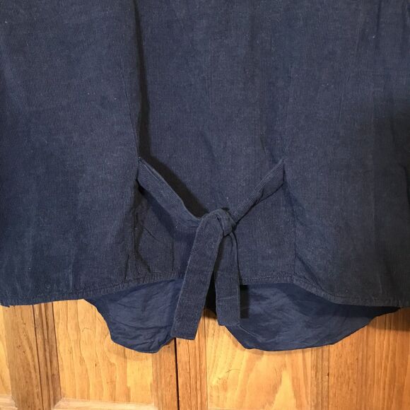 VTG. Bobbie Brooks Floral Corduroy Vest Women's XL Autumn Fall Leaves Tie Back - Picture 9 of 9